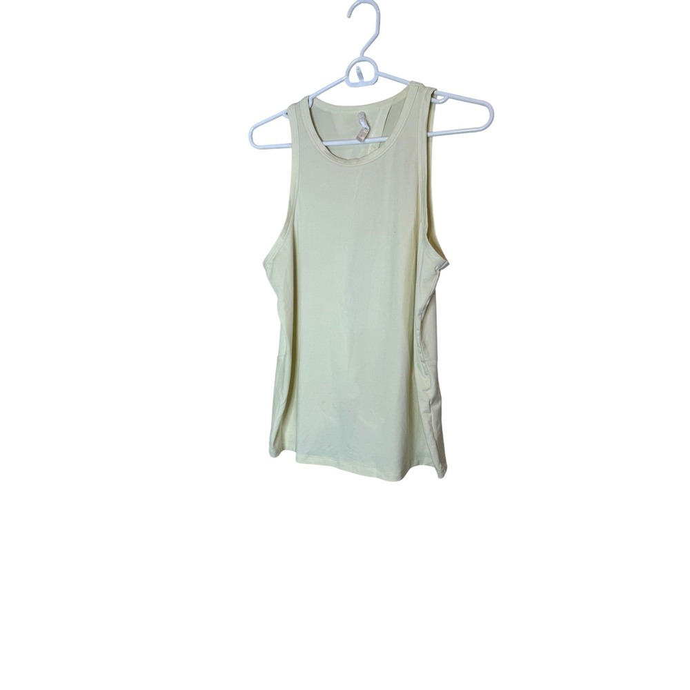 Fabletics Tank Top Womens Small Yellow Open Back‎ Twist Knot Athletic Yoga